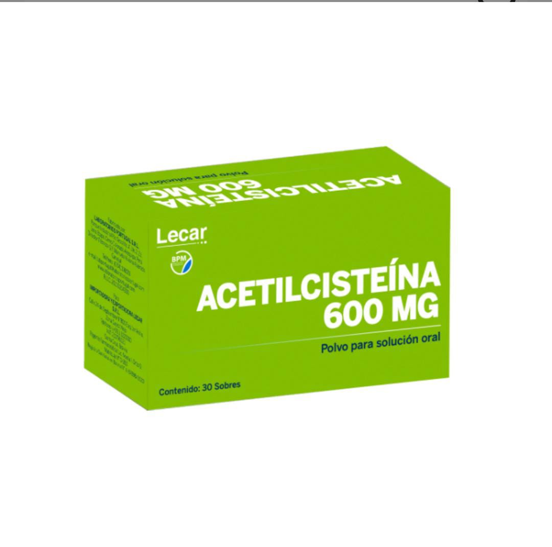 Acetilcisteina 600 Mg Lecar X Sobre