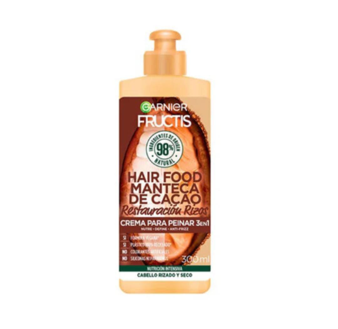 Garnier Fructis Hair Food Crema De Peinar Cacao X 300 Ml