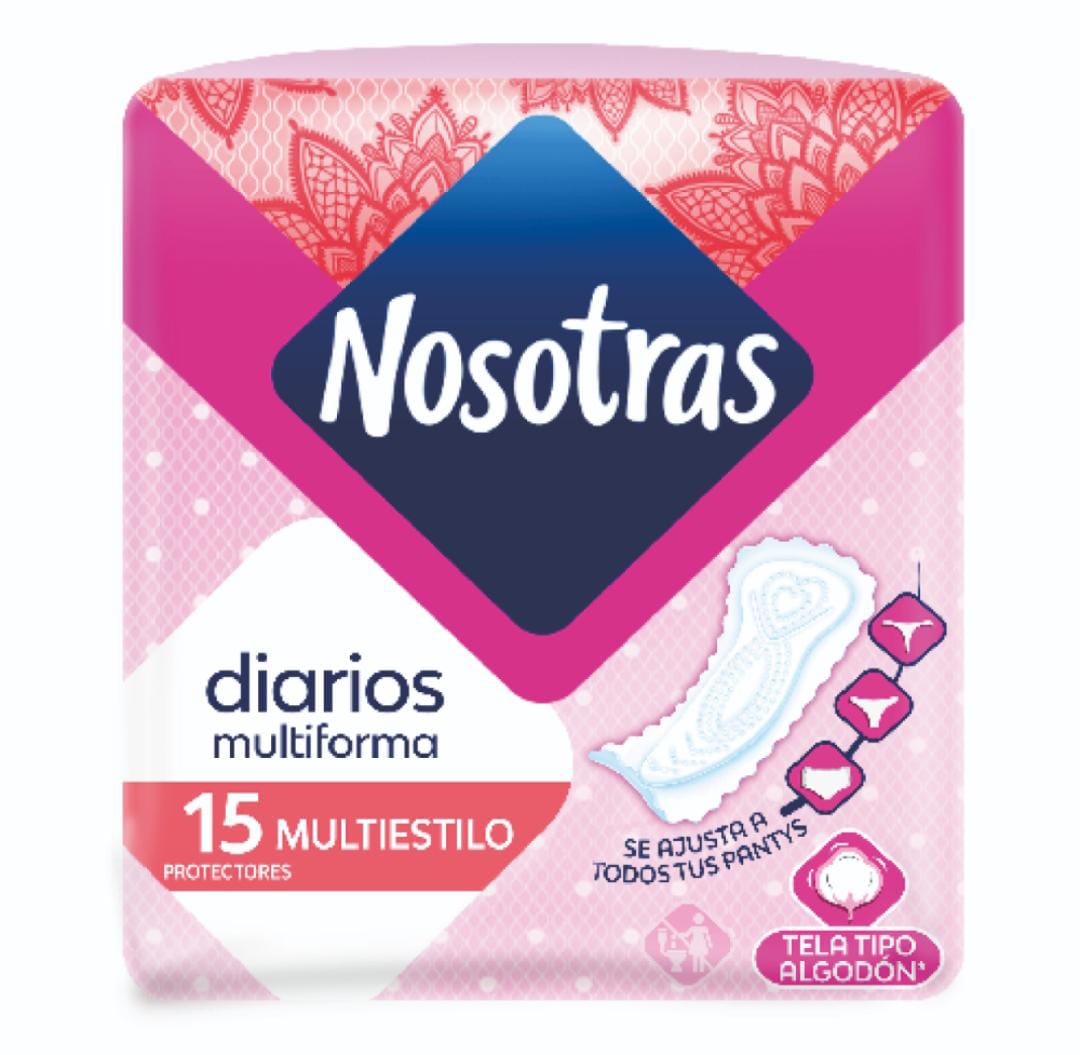 Nosotras Protector Diarios Bolsa Multiestilo X 15 Unidades
