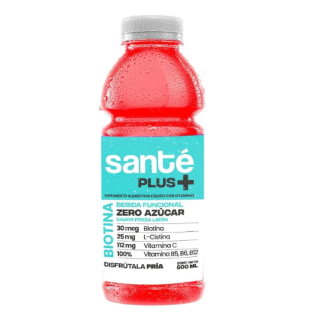 Isotonico Sante Plus Fresa Limon Biotina De 500 Ml